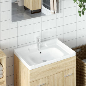 Lavandino da Bagno-Lavabo-Lavello Bianco 71x48x23 cm Rettangolare in Ceramica