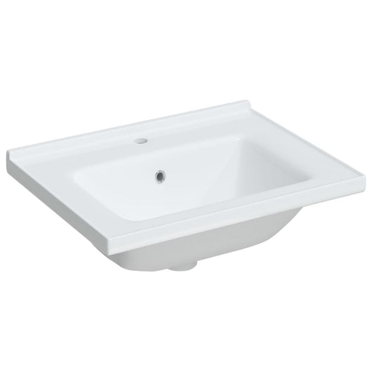 Lavandino da Bagno Bianco 61x48x19,5cm Rettangolare in Ceramica 153709