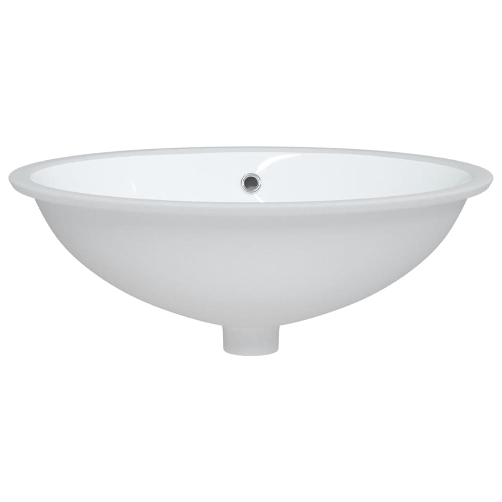 Lavandino da Bagno Bianco 56x41x20 cm Ovale in Ceramica 153721