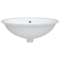 Lavandino da Bagno Bianco 56x41x20 cm Ovale in Ceramica 153721