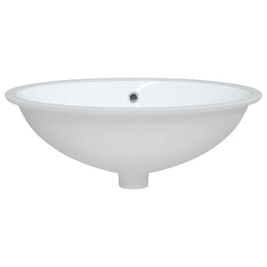 Lavandino da Bagno Bianco 56x41x20 cm Ovale in Ceramica 153721