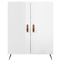 Credenza-Buffet-Armadio da cucina 69,5x34x90 cm in Legno Multistrato Bianco Lucido 167731