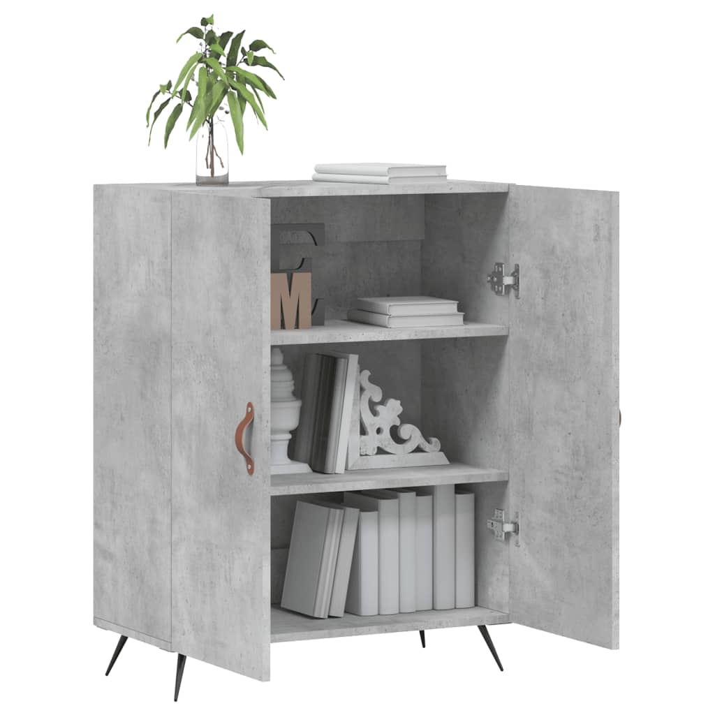 Credenza Grigio Cemento 69,5x34x90 cm in Legno Multistrato 827696