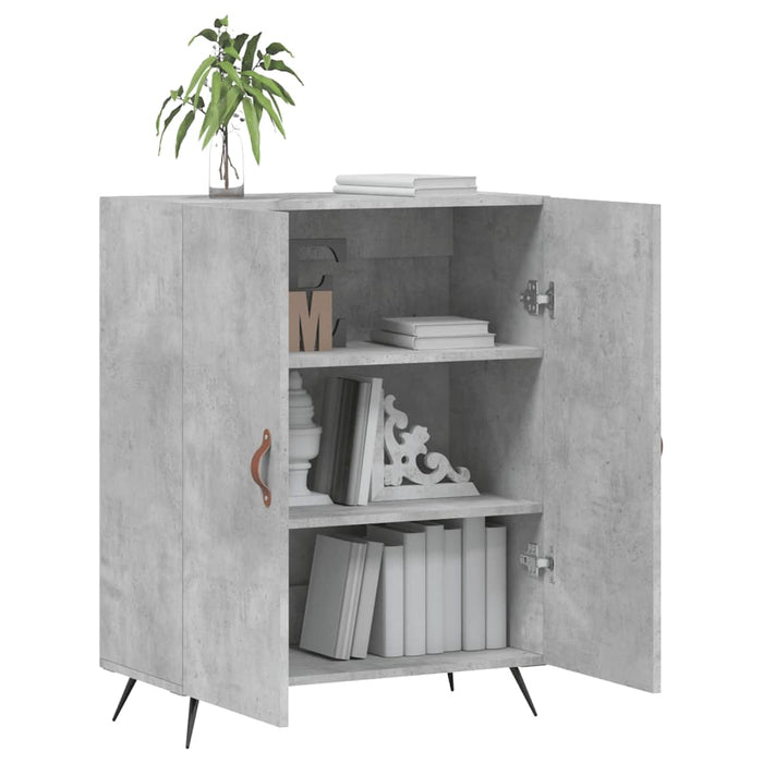 Credenza Grigio Cemento 69,5x34x90 cm in Legno Multistrato 827696