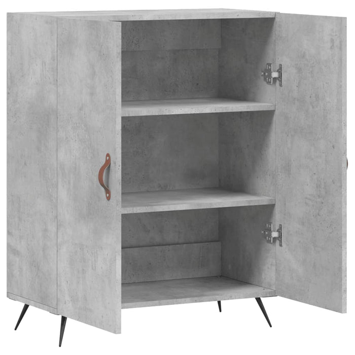 Credenza Grigio Cemento 69,5x34x90 cm in Legno Multistrato 827696
