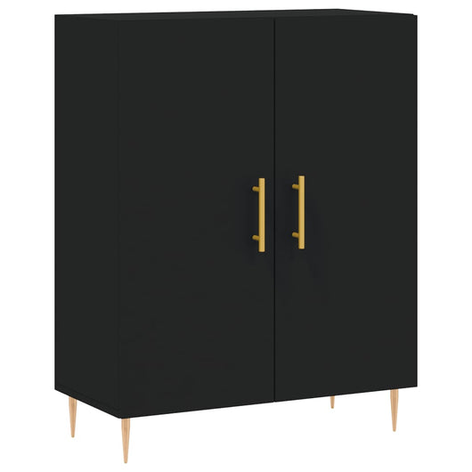 Credenza Nera 69,5x34x90 cm in Legno Multistrato 827709