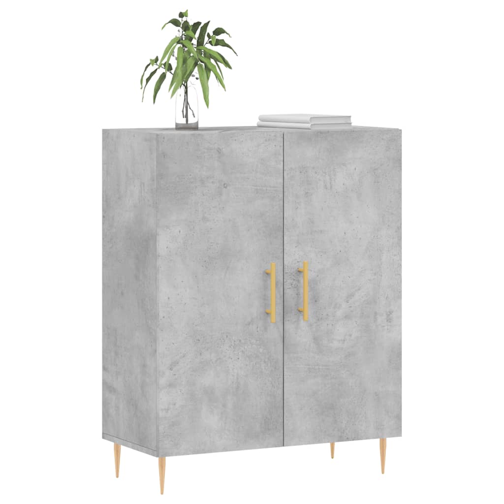 Credenza Grigio Cemento 69,5x34x90 cm in Legno Multistrato 827712