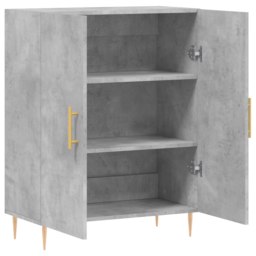 Credenza-Buffet-Armadio da cucina Grigio Cemento 69,5x34x90 cm in Legno Multistrato 603496