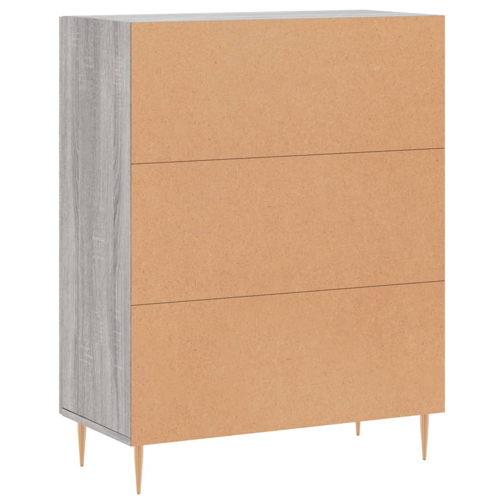 Credenza Grigio Sonoma 69,5x34x90 cm in Legno Multistrato 827714