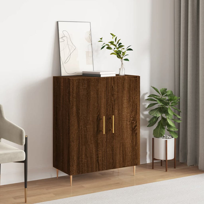 Credenza Rovere Marrone 69,5x34x90 cm in Legno Multistrato 827715