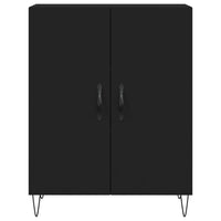 Credenza Nera 69,5x34x90 cm in Legno Multistrato 827717