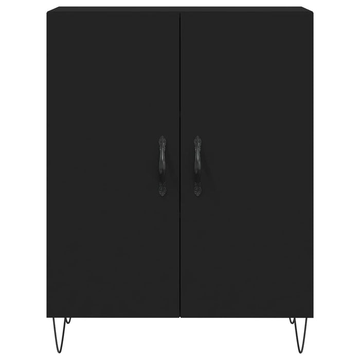 Credenza Nera 69,5x34x90 cm in Legno Multistrato 827717
