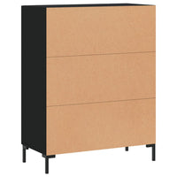 vidaXL Credenza Nera 69,5x34x90 cm in Legno Multistrato