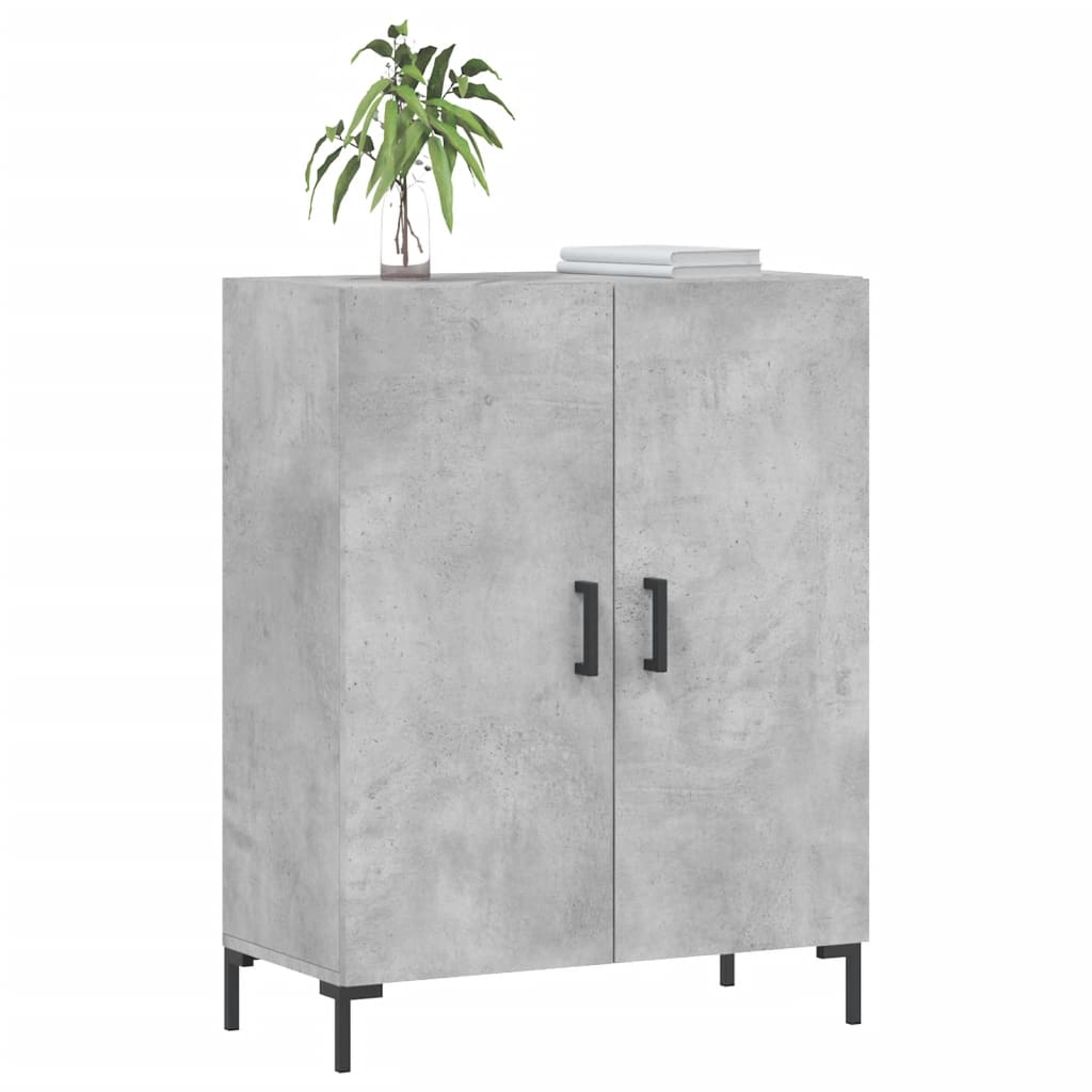 Credenza Grigio Cemento 69,5x34x90 cm in Legno Multistrato 827728