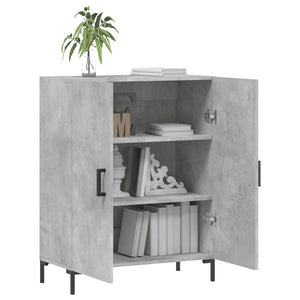 Credenza Grigio Cemento 69,5x34x90 cm in Legno Multistrato 827728