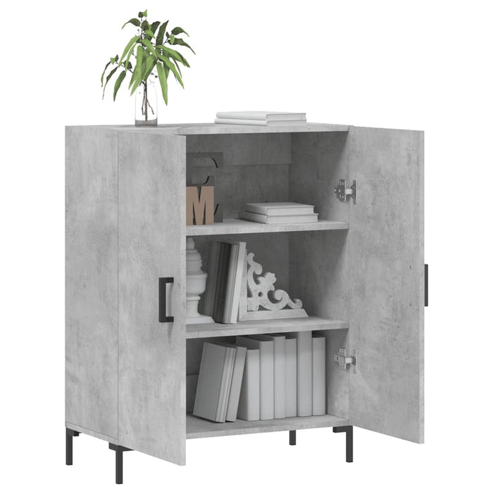 Credenza Grigio Cemento 69,5x34x90 cm in Legno Multistrato 827728