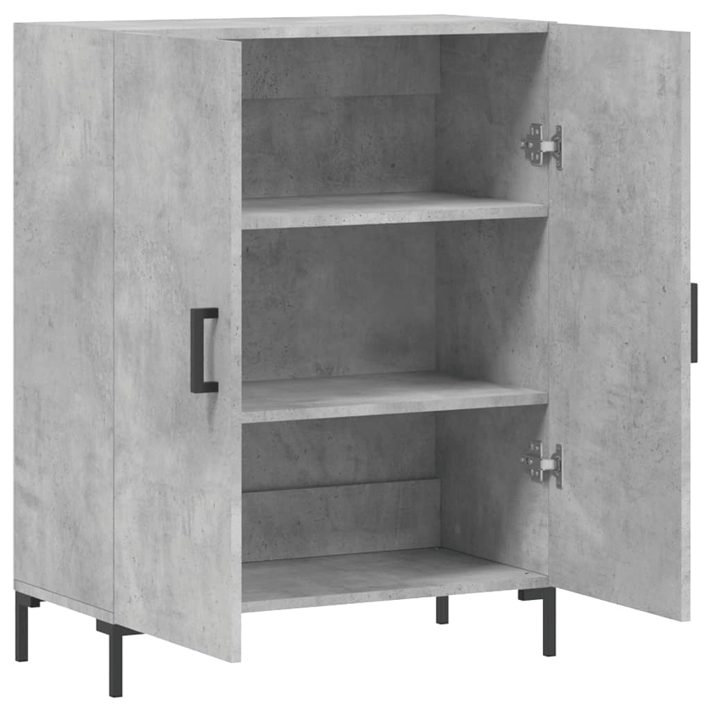 Credenza Grigio Cemento 69,5x34x90 cm in Legno Multistrato 827728