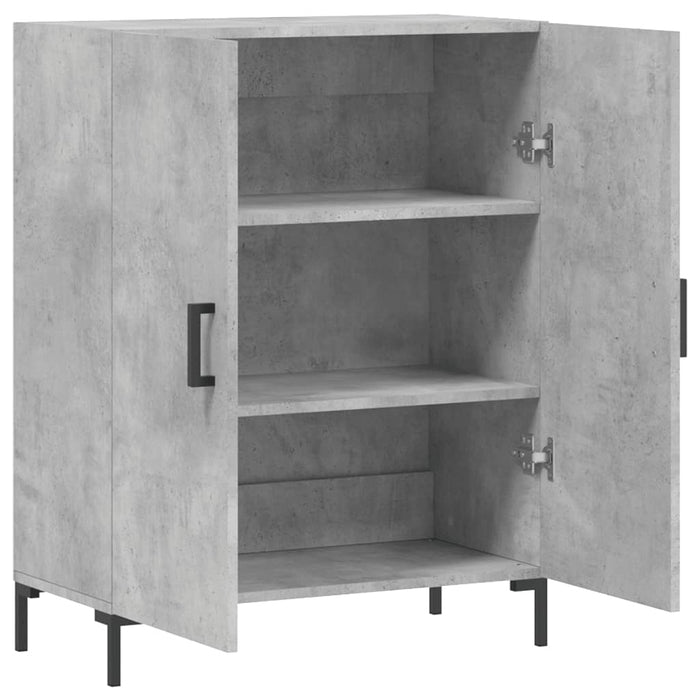 Credenza Grigio Cemento 69,5x34x90 cm in Legno Multistrato 827728