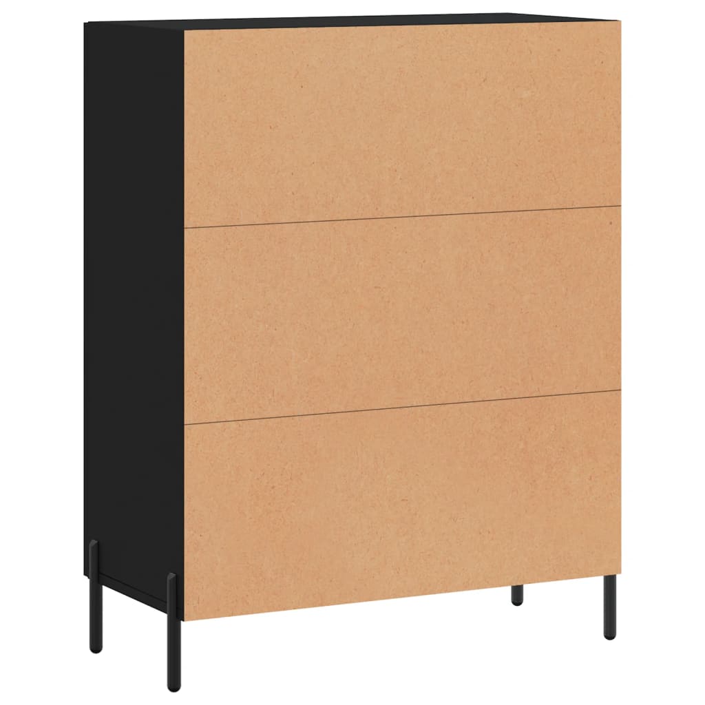 Credenza Nera 69,5x34x90 cm in Legno Multistrato 827733