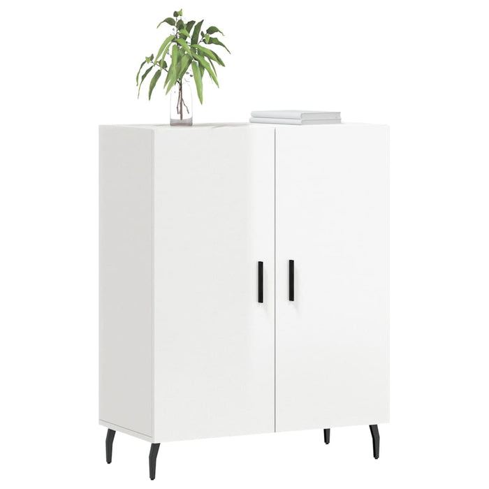 Credenza 69,5x34x90 cm in Legno Multistrato Bianco Lucido 827742
