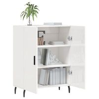 Credenza 69,5x34x90 cm in Legno Multistrato Bianco Lucido 827742