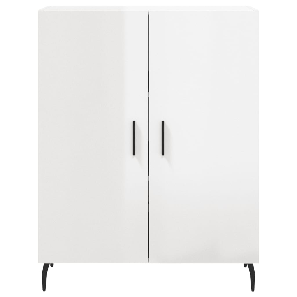 Credenza 69,5x34x90 cm in Legno Multistrato Bianco Lucido 827742