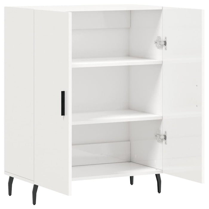 Credenza 69,5x34x90 cm in Legno Multistrato Bianco Lucido 827742