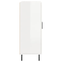 Credenza 69,5x34x90 cm in Legno Multistrato Bianco Lucido 827742