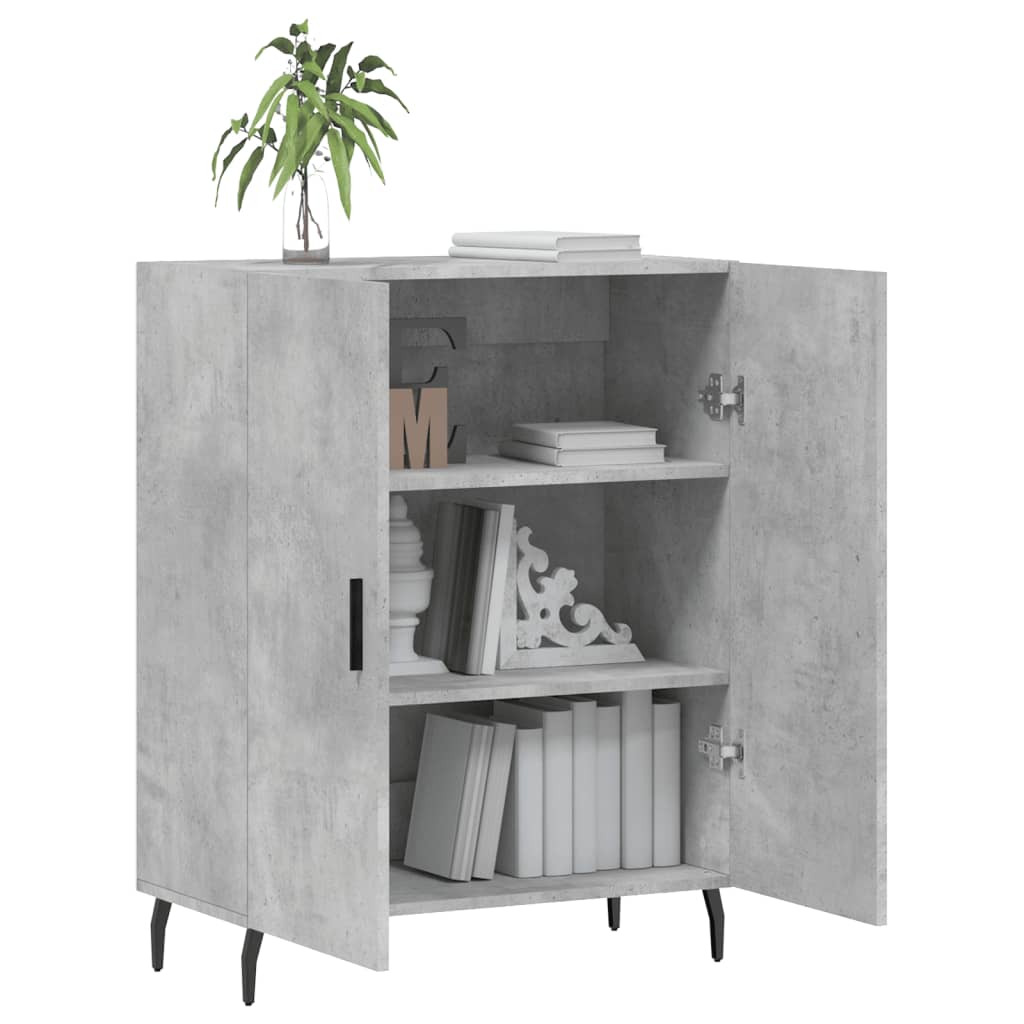 Credenza Grigio Cemento 69,5x34x90 cm in Legno Multistrato 827744