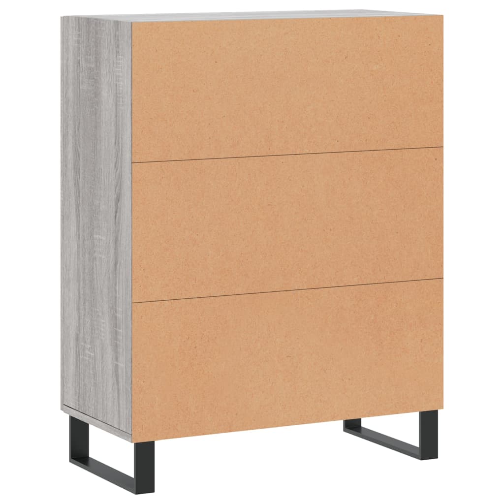 Credenza Grigio Sonoma 69,5x34x90 cm in Legno Multistrato 827754