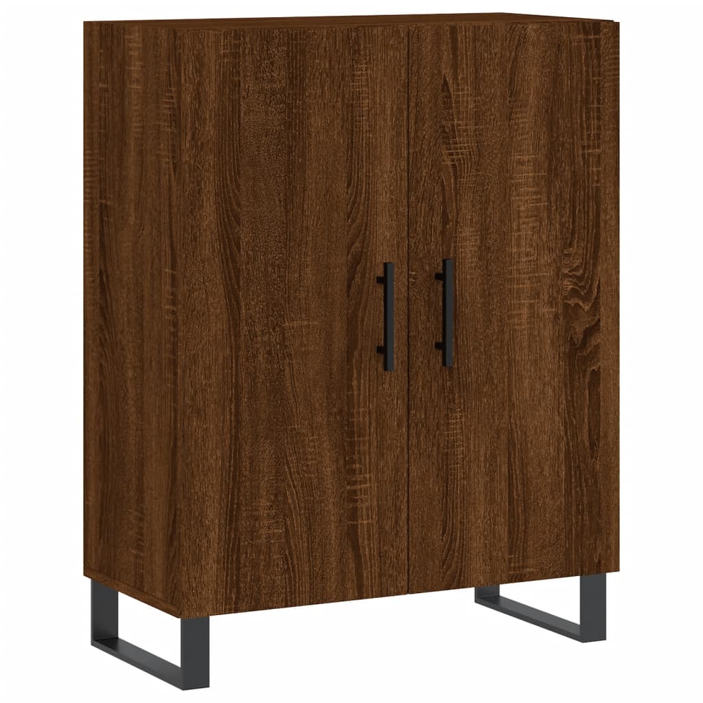 Credenza Rovere Marrone 69,5x34x90 cm in Legno Multistrato 827755