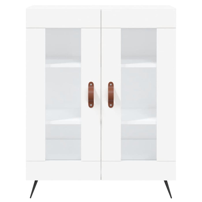 Credenza-Buffet-Armadio da cucina Bianca 69,5x34x90 cm in Legno Multistrato 645686