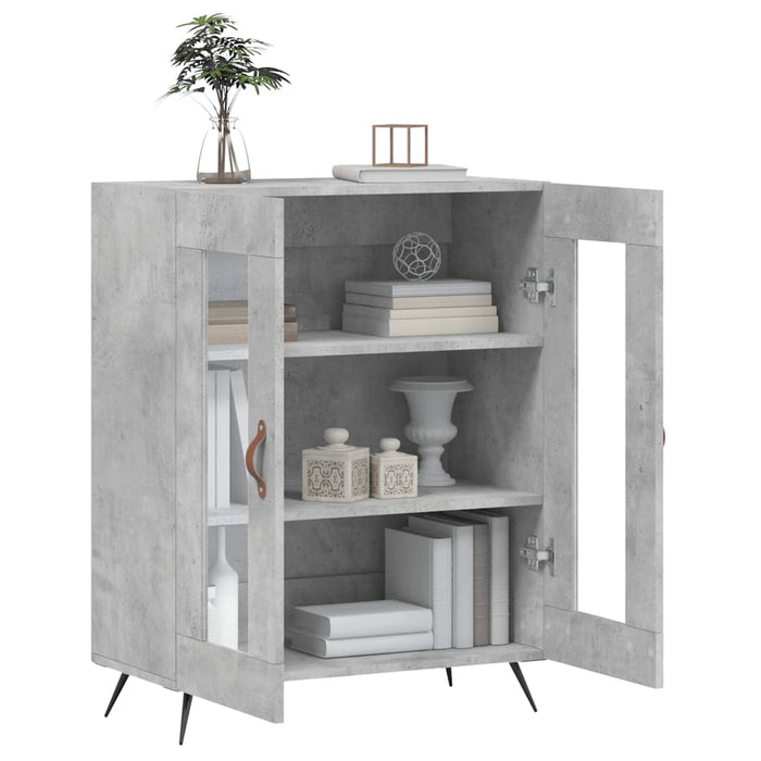 Credenza Grigio Cemento 69,5x34x90 cm in Legno Multistrato 827760