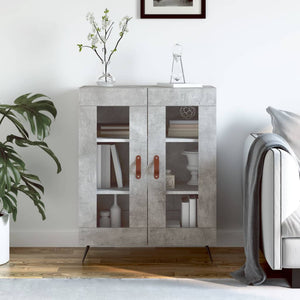 Credenza Grigio Cemento 69,5x34x90 cm in Legno Multistrato 827760