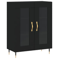 Credenza Nera 69,5x34x90 cm in Legno Multistrato 827765