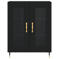 Credenza Nera 69,5x34x90 cm in Legno Multistrato 827765