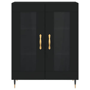 Credenza Nera 69,5x34x90 cm in Legno Multistrato 827765