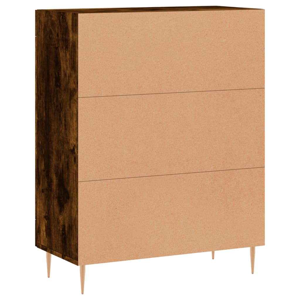 Credenza Rovere Fumo 69,5x34x90 cm in Legno Multistrato 827777