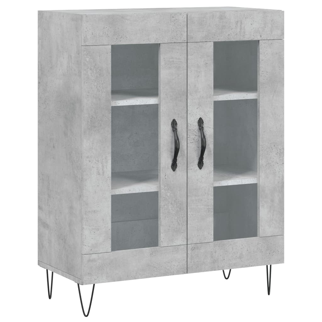Credenza Grigio Cemento 69,5x34x90 cm in Legno Multistratocod mxl 103875