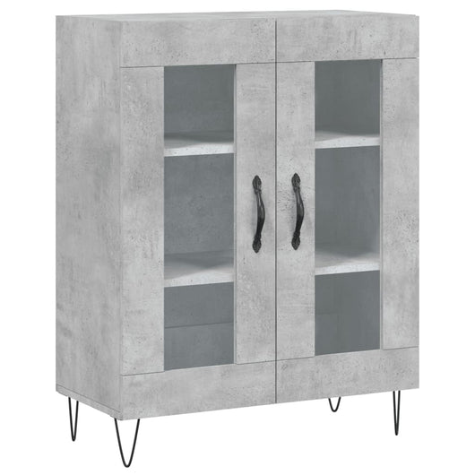 Credenza Grigio Cemento 69,5x34x90 cm in Legno Multistratocod mxl 103875