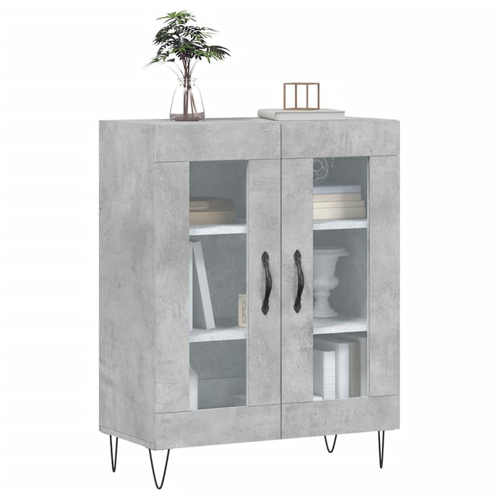 Credenza Grigio Cemento 69,5x34x90 cm in Legno Multistrato 827784