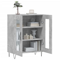 Credenza Grigio Cemento 69,5x34x90 cm in Legno Multistrato 827784