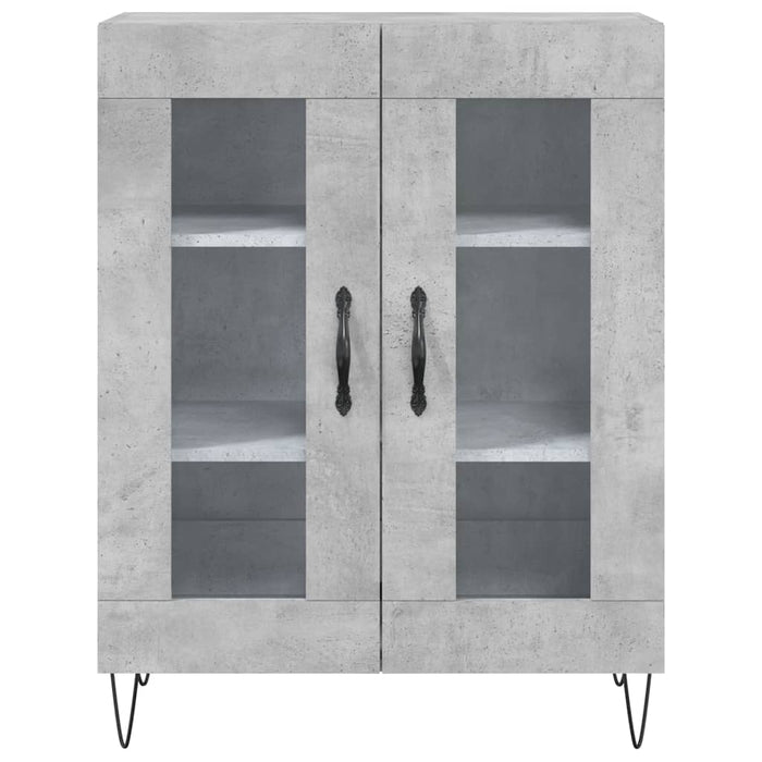 Credenza Grigio Cemento 69,5x34x90 cm in Legno Multistrato 827784