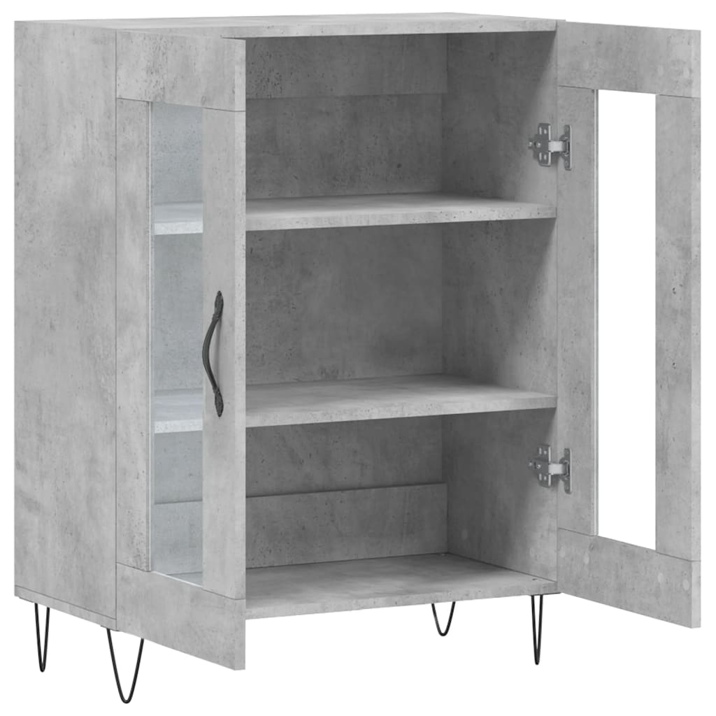 Credenza Grigio Cemento 69,5x34x90 cm in Legno Multistrato 827784