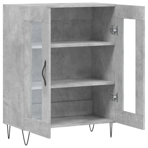 Credenza Grigio Cemento 69,5x34x90 cm in Legno Multistrato 827784