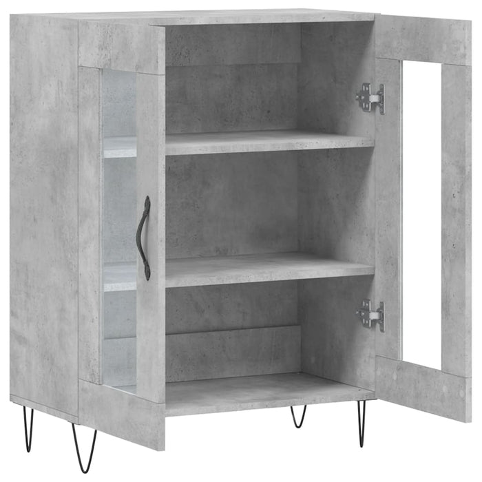 Credenza Grigio Cemento 69,5x34x90 cm in Legno Multistrato 827784