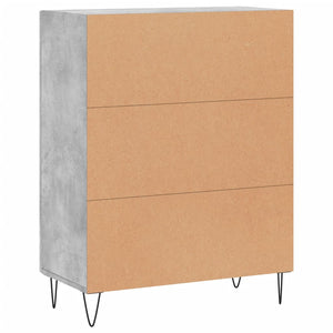 Credenza Grigio Cemento 69,5x34x90 cm in Legno Multistrato 827784