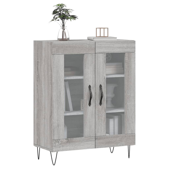 Credenza Grigio Sonoma 69,5x34x90 cm in Legno Multistrato 827786