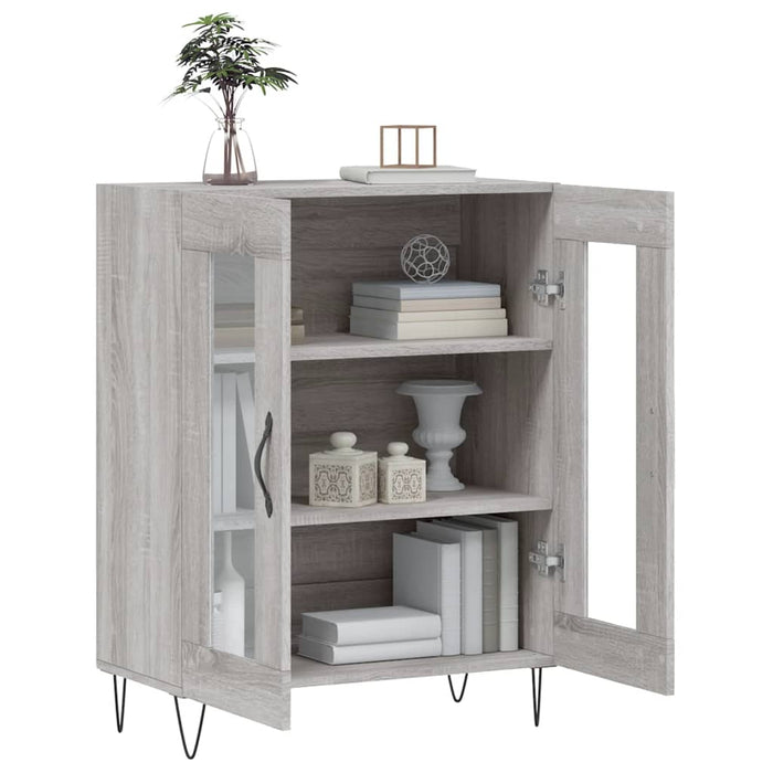Credenza Grigio Sonoma 69,5x34x90 cm in Legno Multistrato 827786
