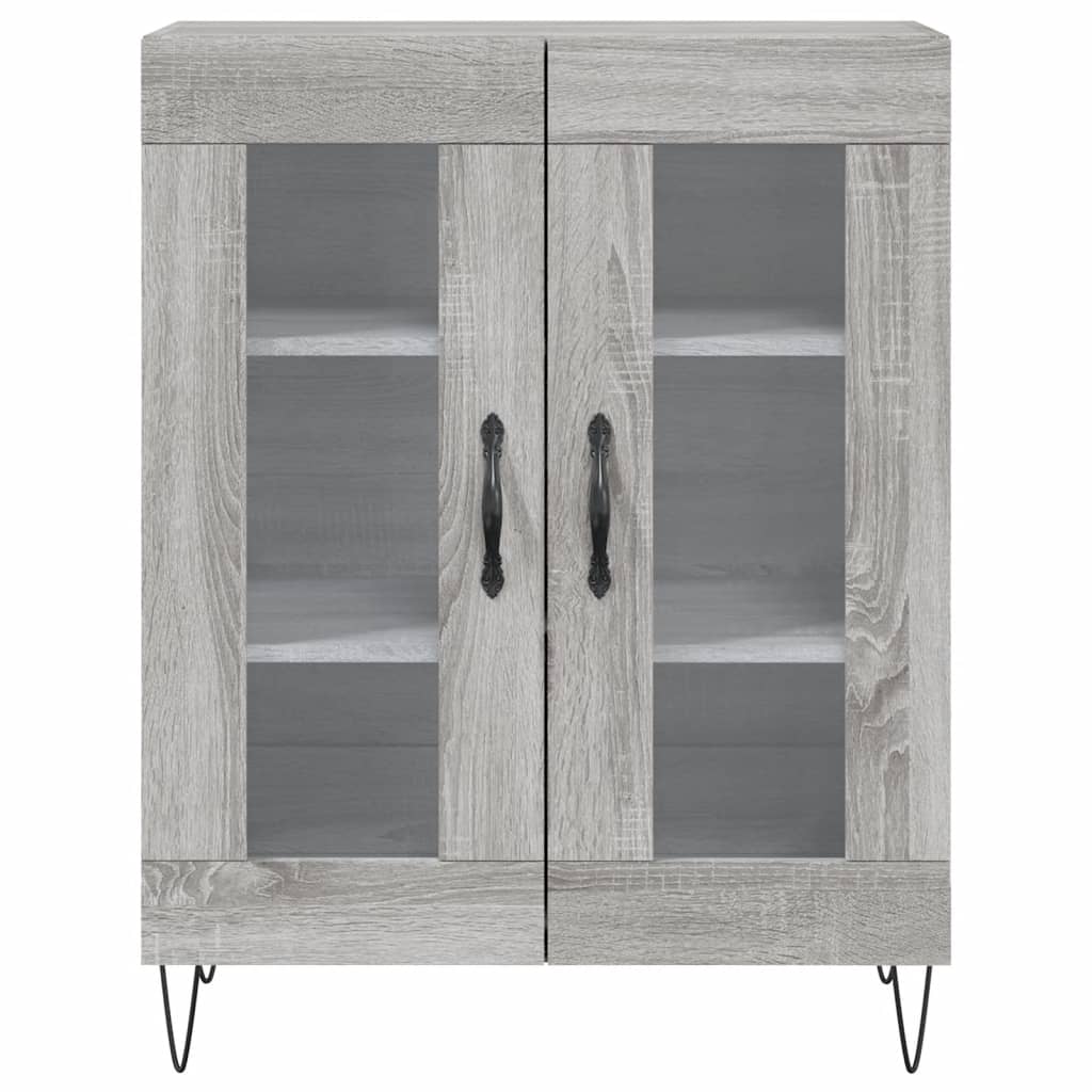 Credenza Grigio Sonoma 69,5x34x90 cm in Legno Multistrato 827786